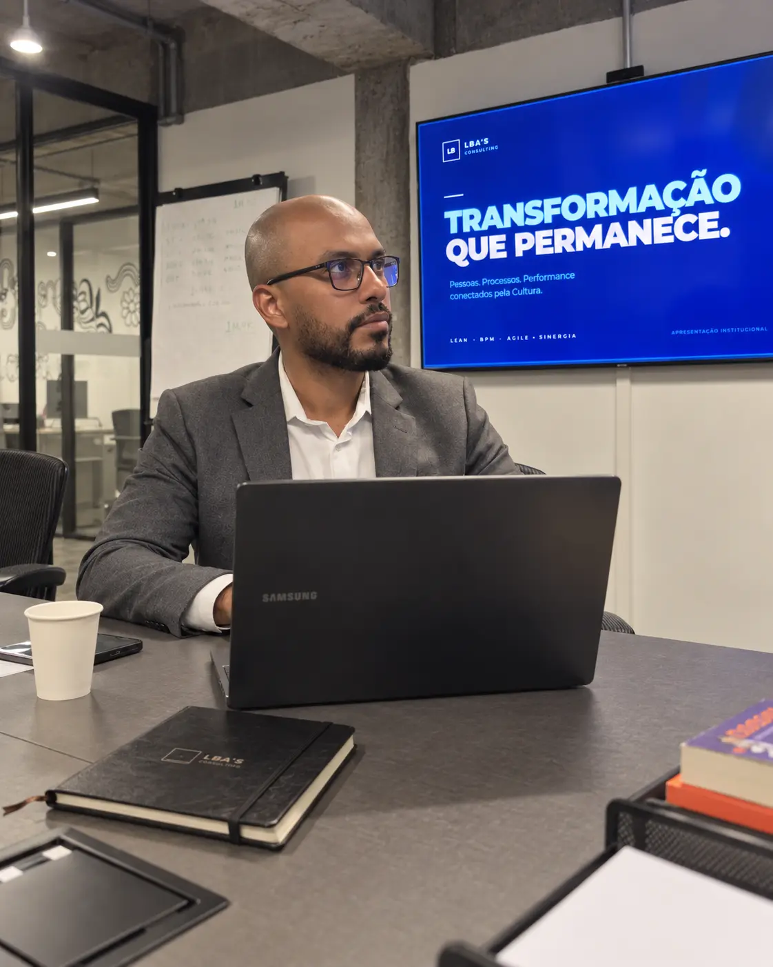 Leandro Soares em conversa executiva sobre transformação organizacional